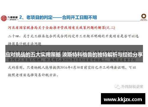 应对挑战的五大实用策略 波斯特科格鲁的独特解析与经验分享 应对挑战的五大实用策略 波斯特科格鲁的独特解析与经验分享